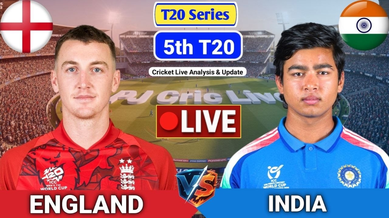 England Vs India 5th T20 Match | Live Score Analysis & Discussion | IND vs ENG T20 Cricket Match