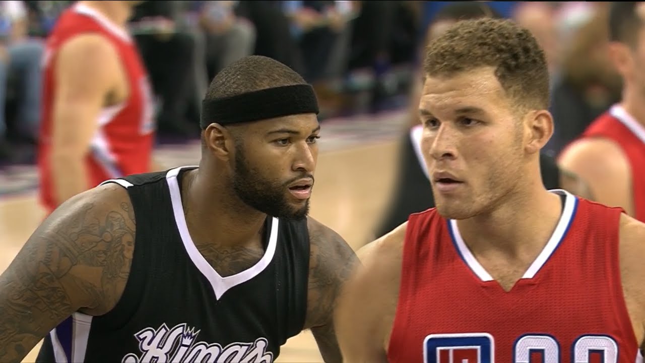 DeMarcus Cousins vs Blake Griffin NASTY Duel 2015.10.28 - 65 Pts Combind, MUST WACTH!!