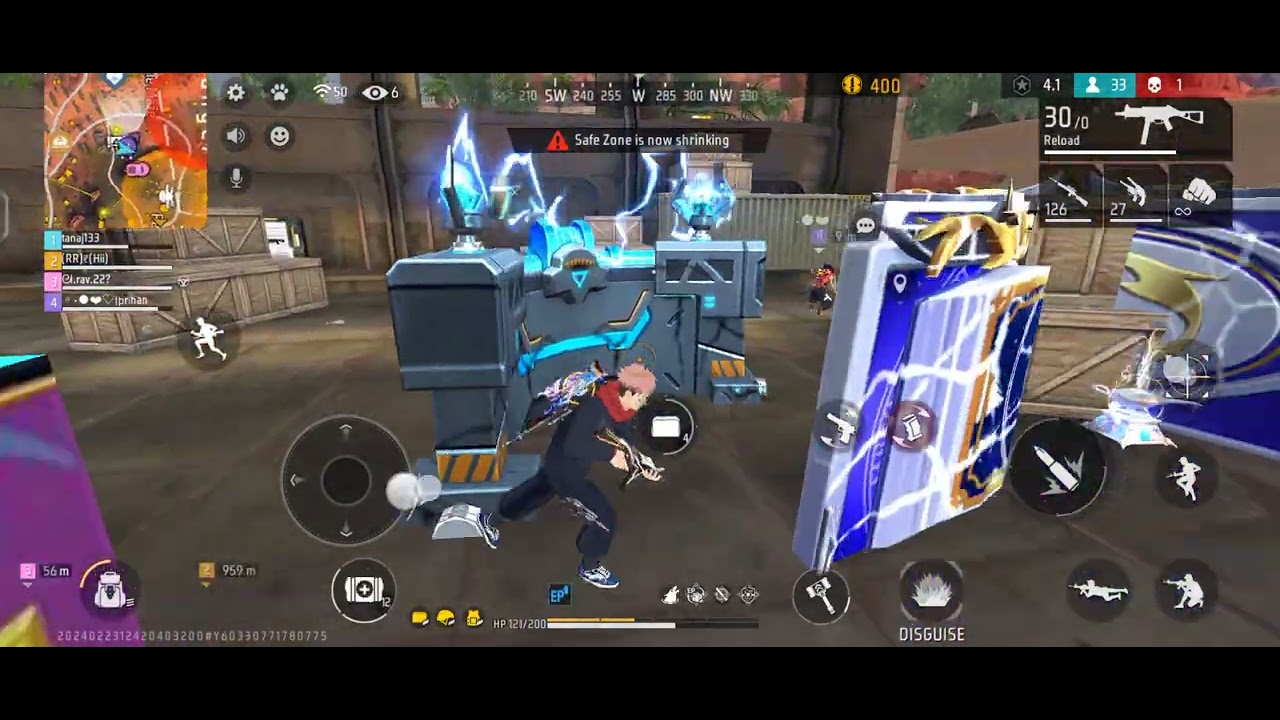Free fire max br rank map full rush gameplay 🥰🥰 watching for end 🙏🙏🙏