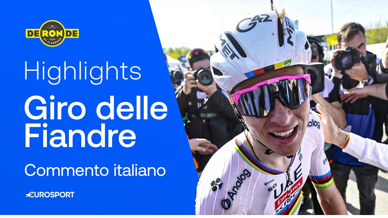 😳POGACAR FENOMENALE: trionfa al FIANDRE. Battuti van der Poel e van Aert | HIGHLIGHTS