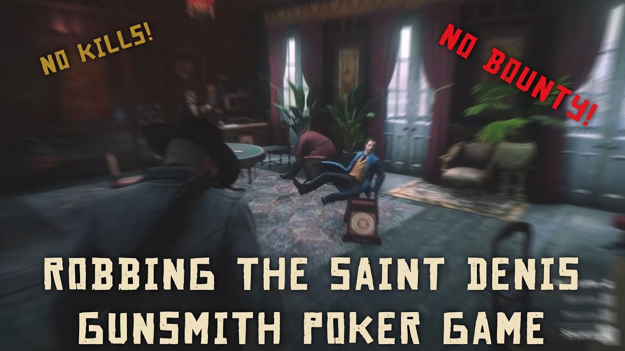 Robbing the Saint Denis Gunsmith Backroom Poker Game (No Kills, No Bounty) - 1080p 60FPS