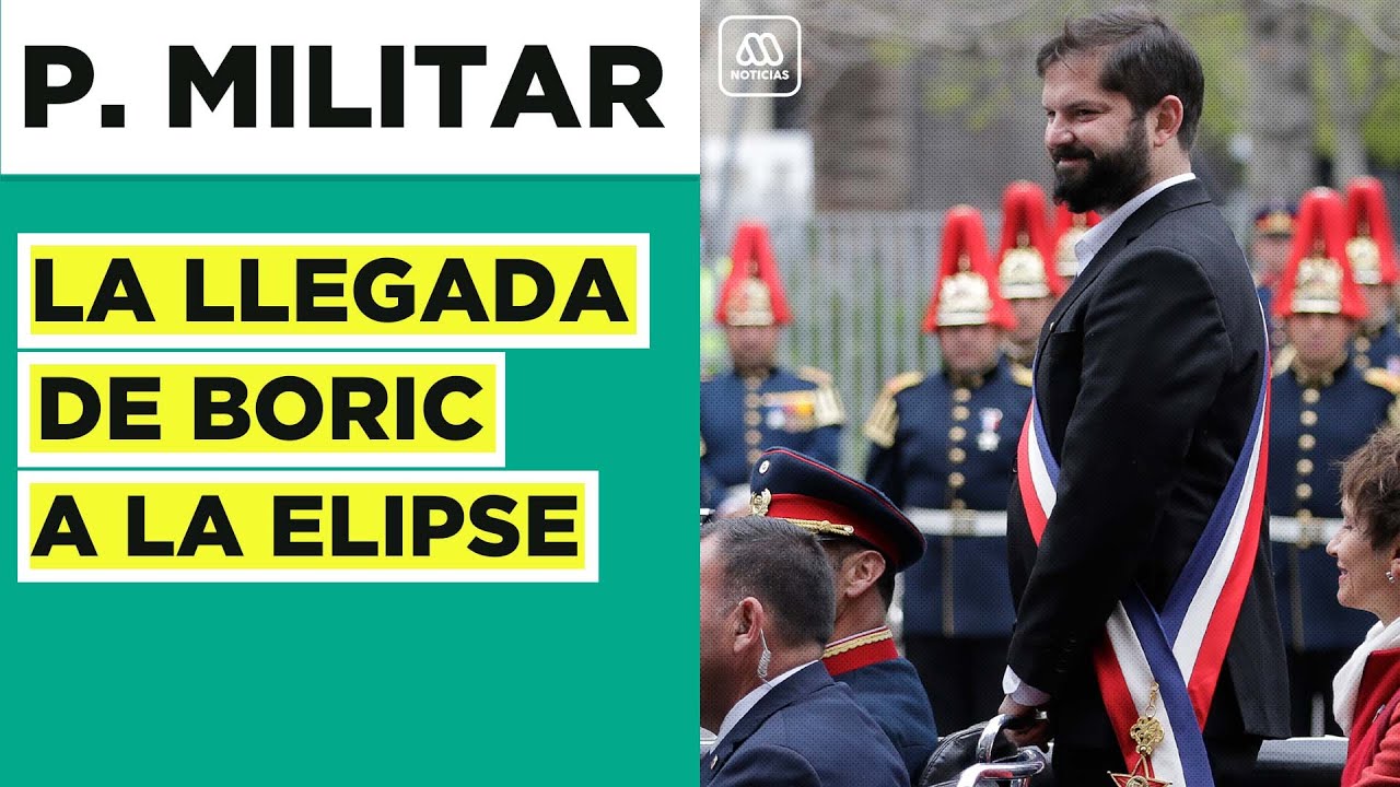 Parada militar 2022: La llegada del Presidente Boric a la elipse del Parque O´Higgins