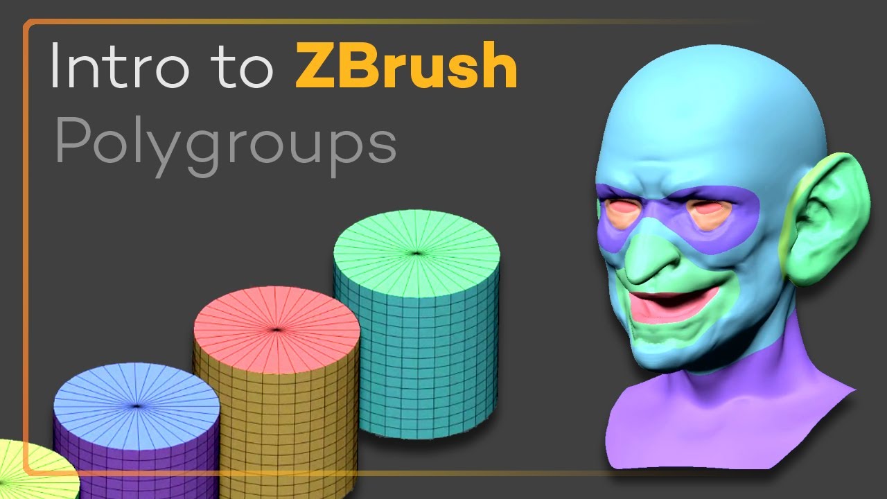 Введение в ZBrush 021 — Полигруппы! Очень простое выделение и множество техник создания!