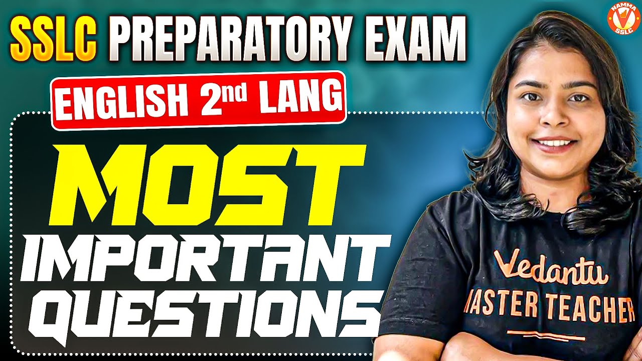 SSLC 2nd Language English - Most Important Questions | Preparatory 2026 | Rithika Mam