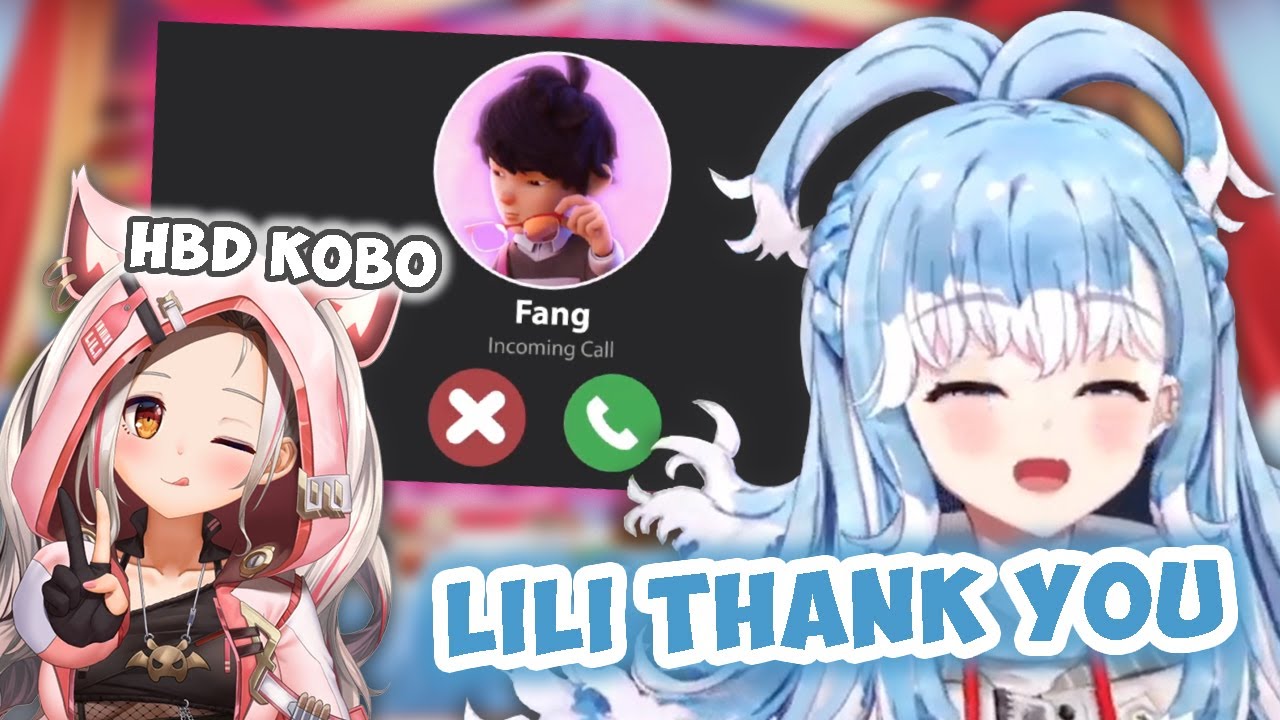 Kobo seneng banget dapet hadiah ultah dari Lili yang isinya phone call dari Fang [Kobo Kanaeru Clip]