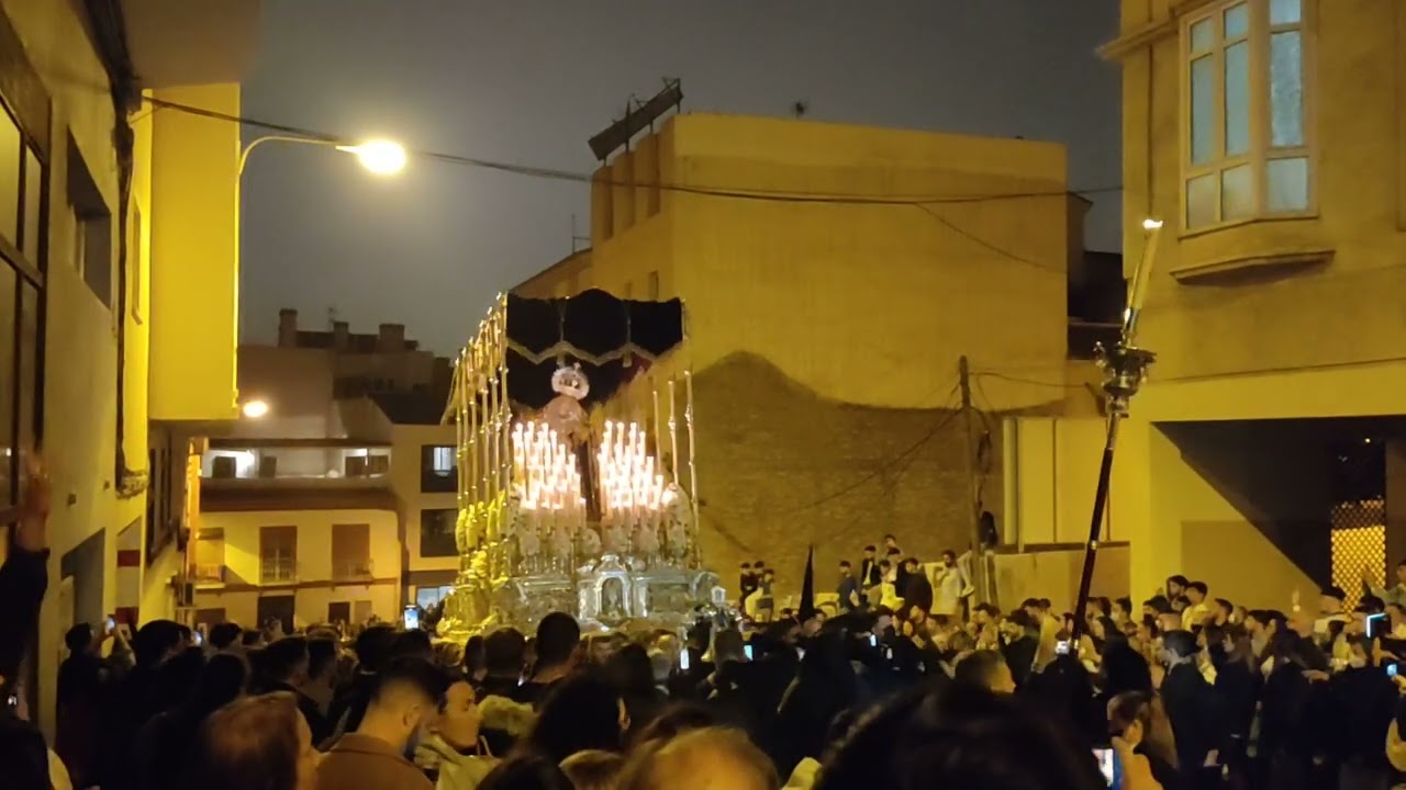 Mayor Dolor en su Soledad, subida Calle Carrión, Lunes Santo Málaga 2022.