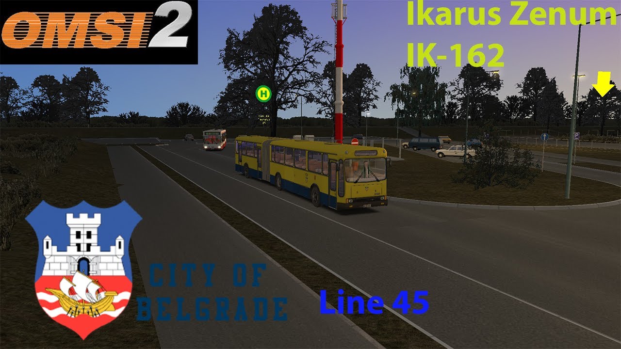 Omsi 2 Bus Simulator: Central Eruopean map - Belgrade - line 45 - Ikarus Zenum IK162