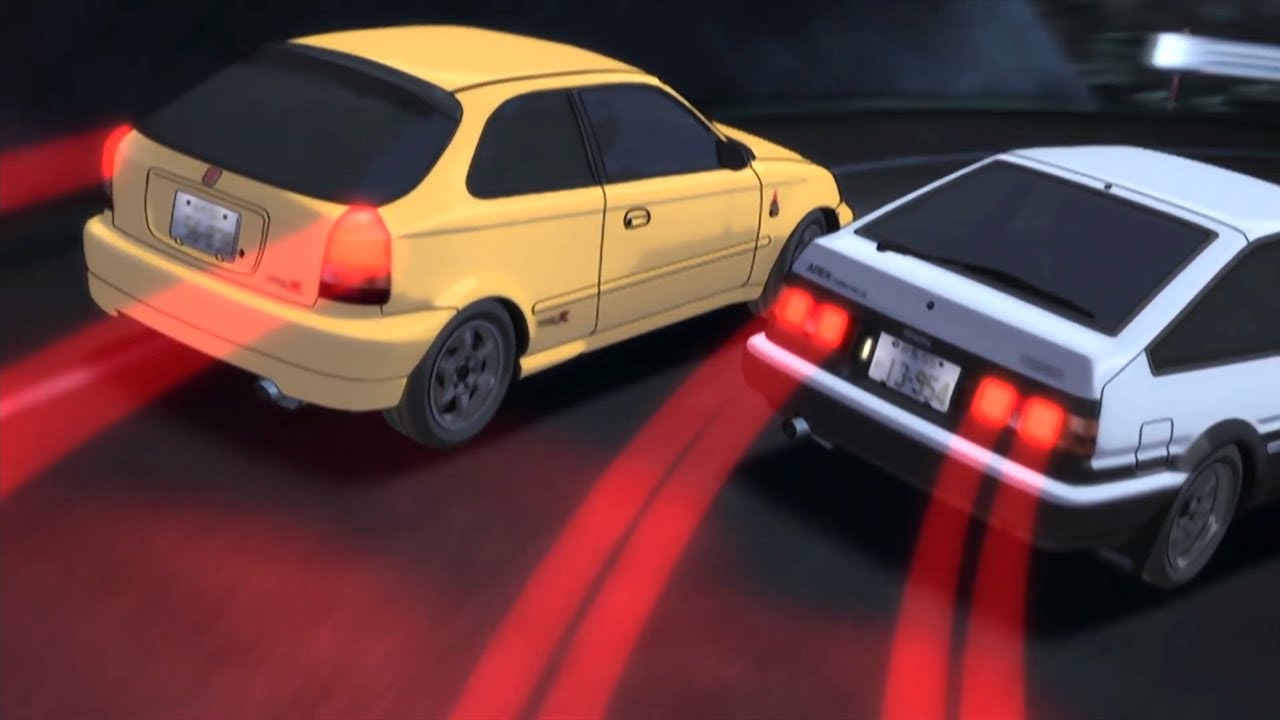 AE86 vs EK9: Round 2 (No Eurobeat and monologue) - Initial D Fourth Stage