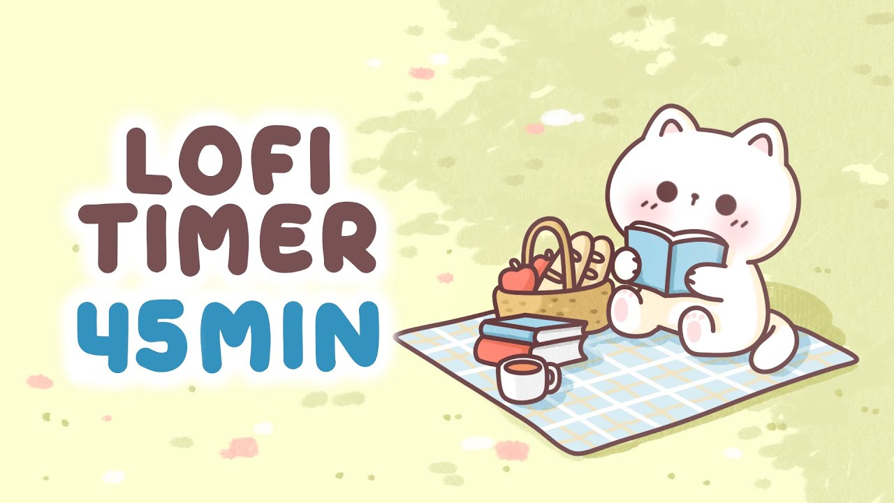45 minute Lofi Timer 🌿 Study With Me Pomodoro 45 min 🎵 Deep Focus