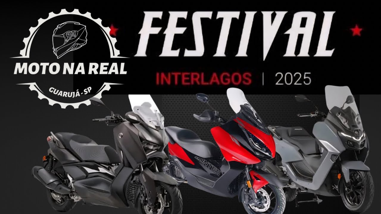 Festival Interlagos 2025: Qual moto escolher ( Zontes 350e/ MaxSym 400gt/ Xmax 300).