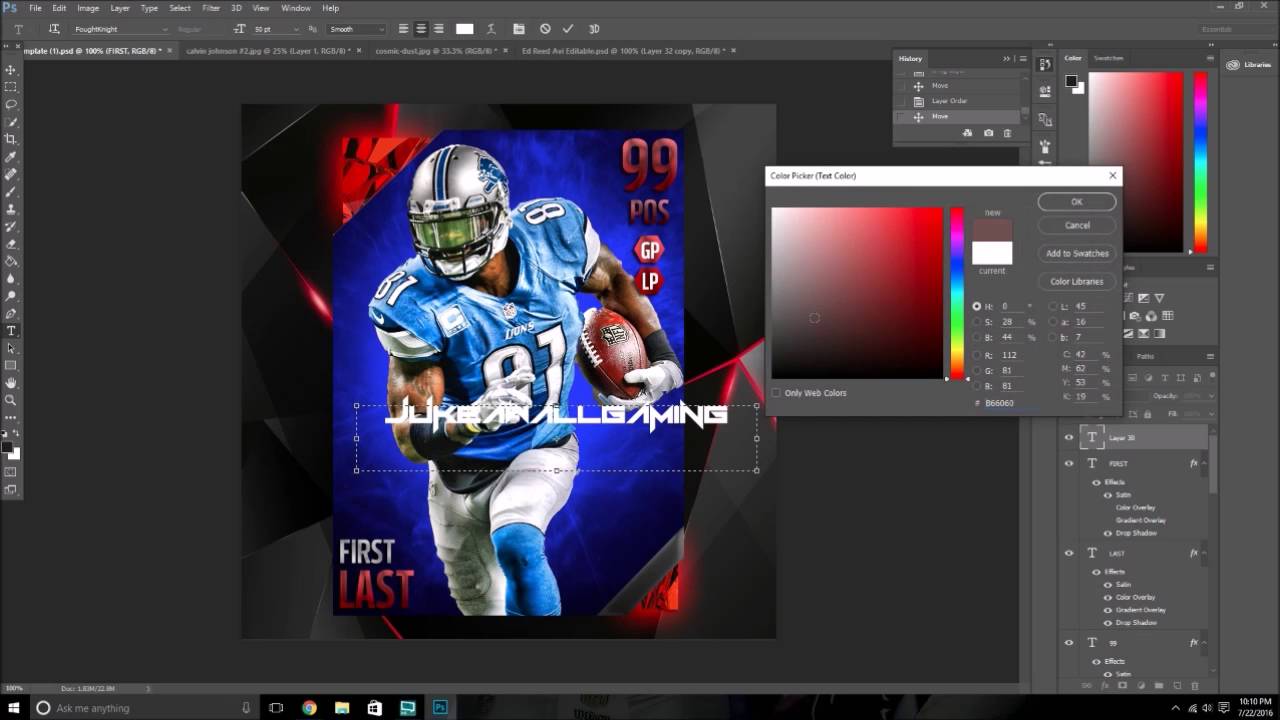 How to make a custom MUT card using Photoshop!