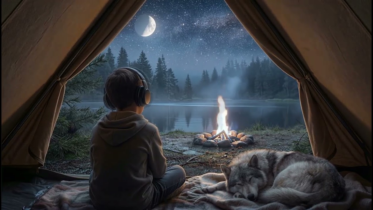Moonlit Wilderness Camp 🌙 Cozy Lo-Fi Chill Beats to Unwind & Escape Stress