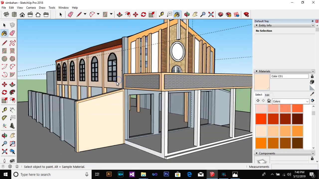 SketchUp: Sample Church Model (San Roque Parish Church)