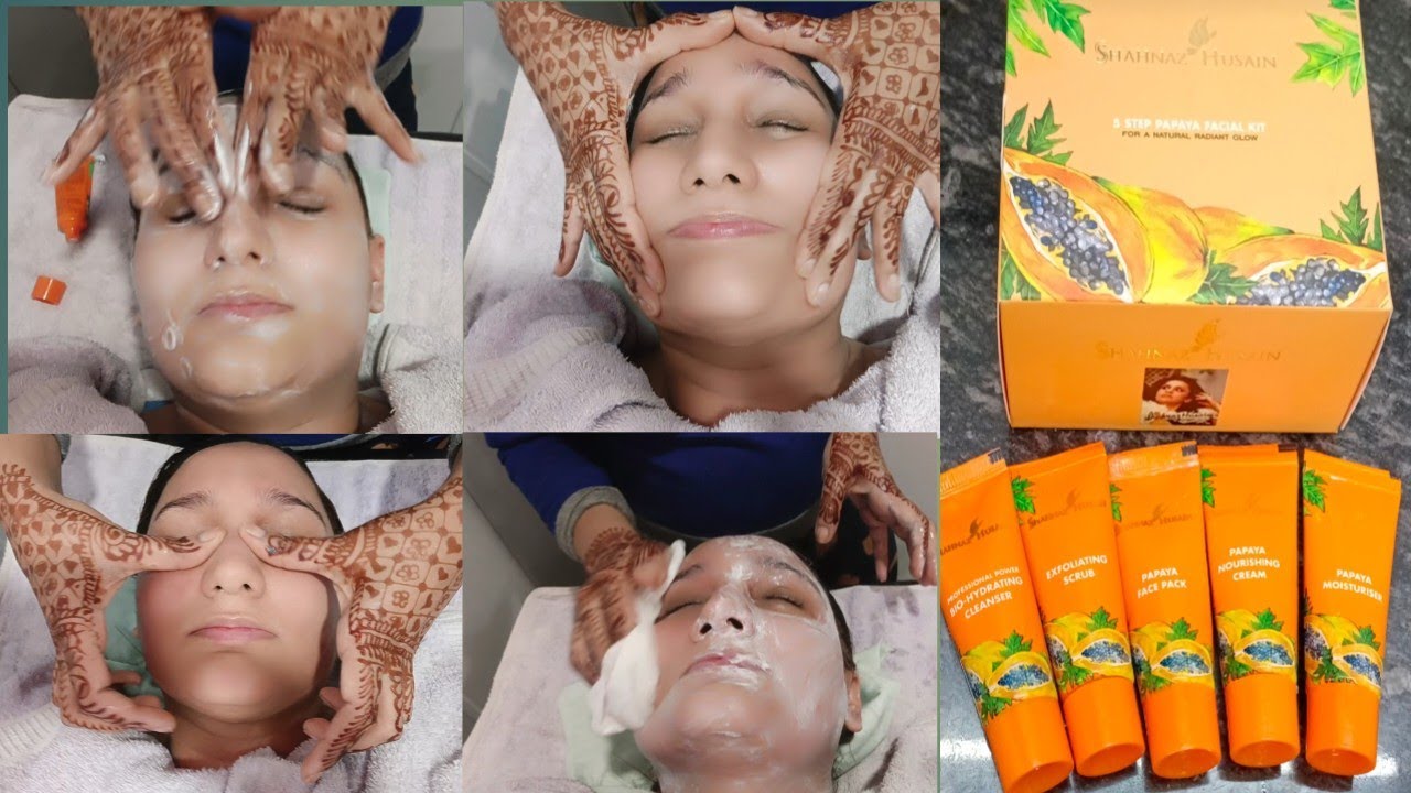 Shahnaz Husain Papaya Facial step by step salon demo in Hindi