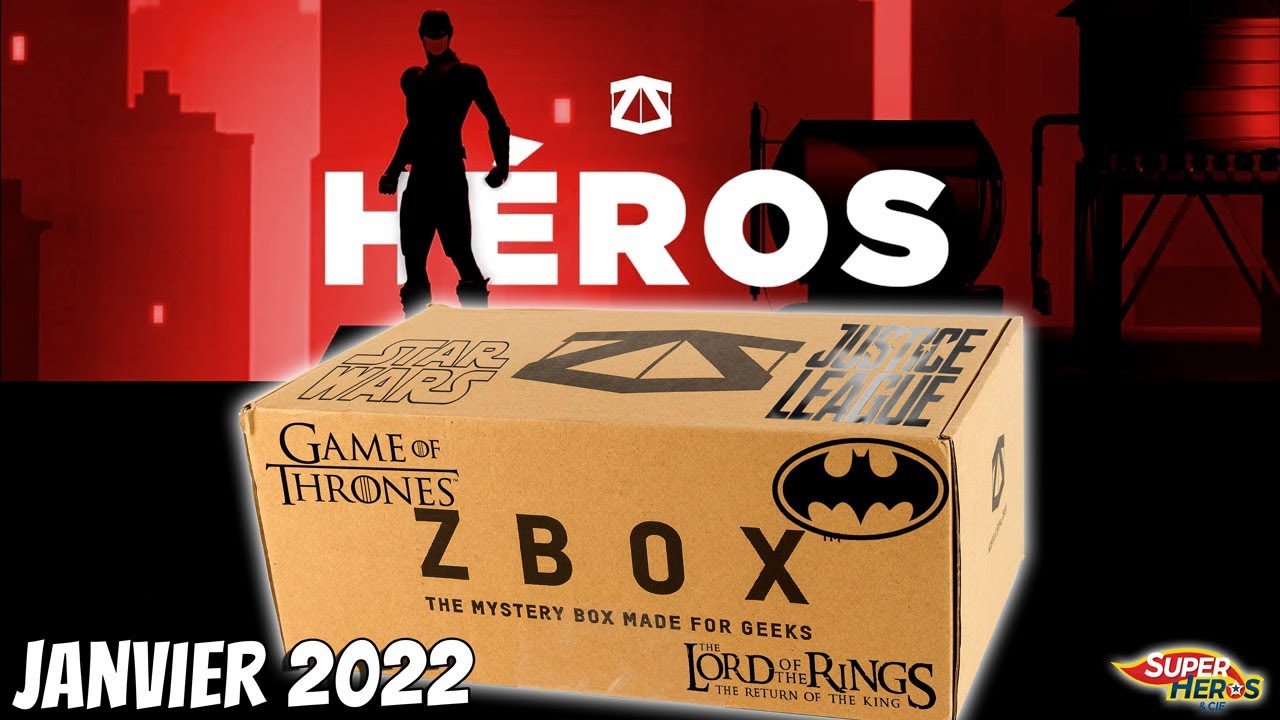 ZBOX Janvier 2022: HEROS. Et le contenu est à nouveau sympa! Unboxing box de Geek