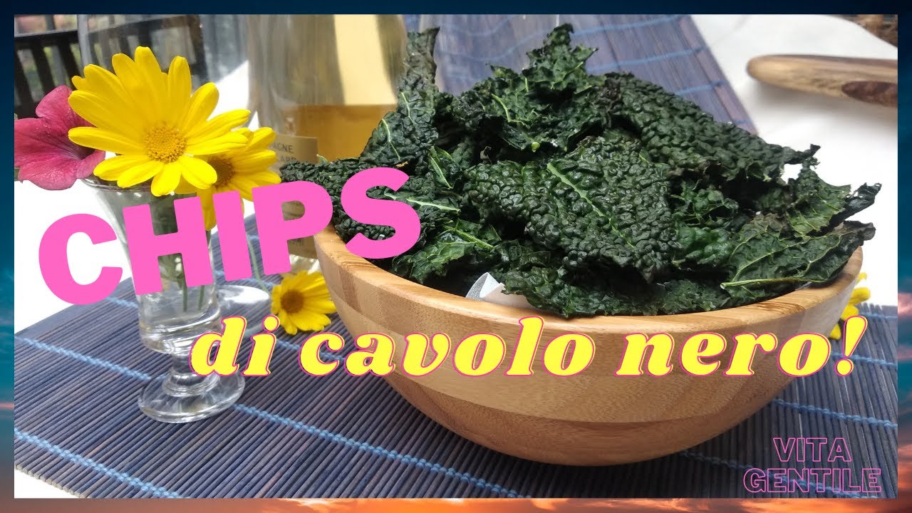 CHIPS di cavolo nero al forno. Ricetta vegan facile che stupisce!