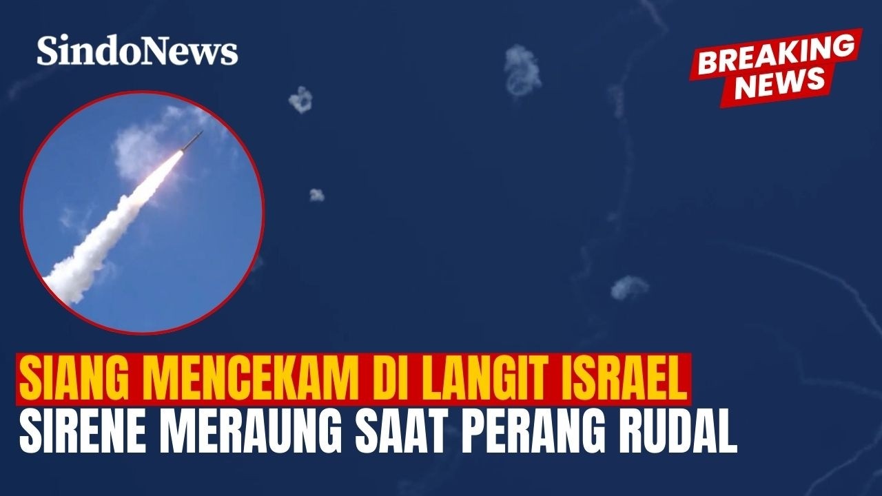 Perang Rudal di Langit Tel Aviv! Siang Hari Israel Mendadak Mencekam saat Sirene Meraung | Breaking