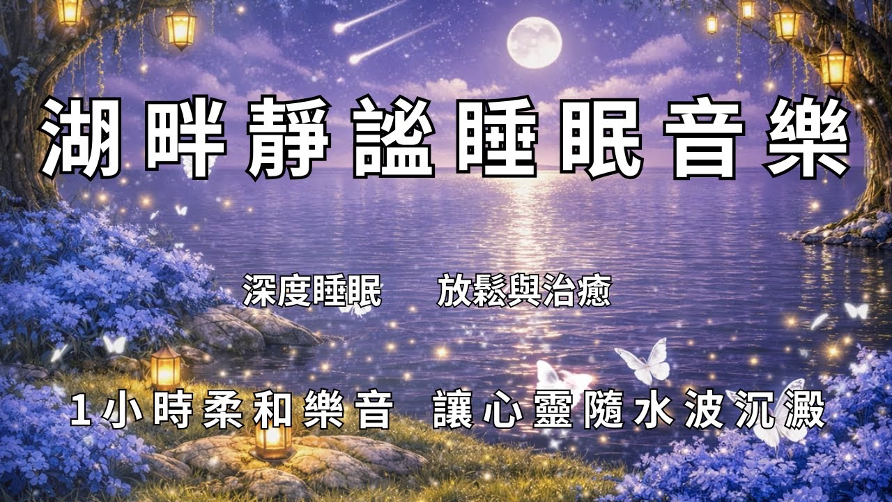 🌙湖畔靜謐睡眠音樂｜1小時柔和樂音，讓心靈隨水波沉澱🌿Lakeside Calm Sleep Music | 1 Hour of Gentle Tunes for Inner Stillness