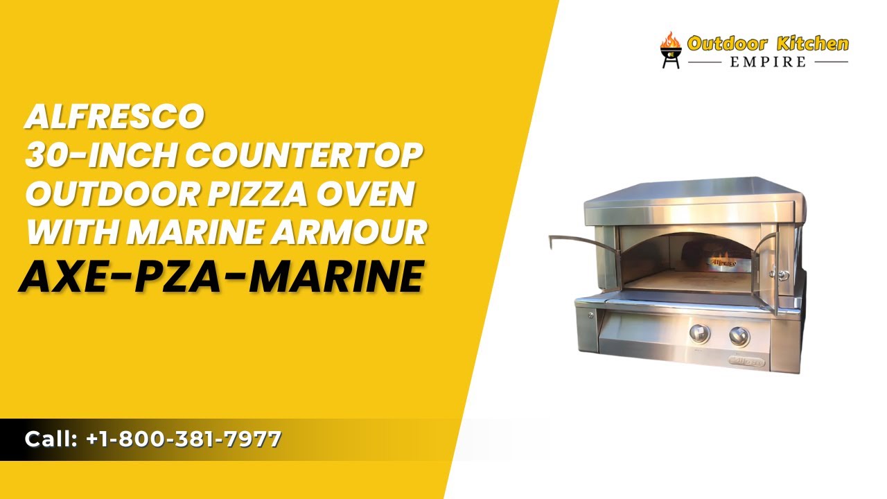 Alfresco 30-Inch Countertop Outdoor Pizza Oven With Marine Armour