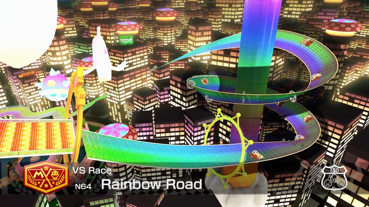Mario Kart™ 8 Deluxe - GCN Rainbow Road [150cc, Hard CPUs, Toad Gameplay]