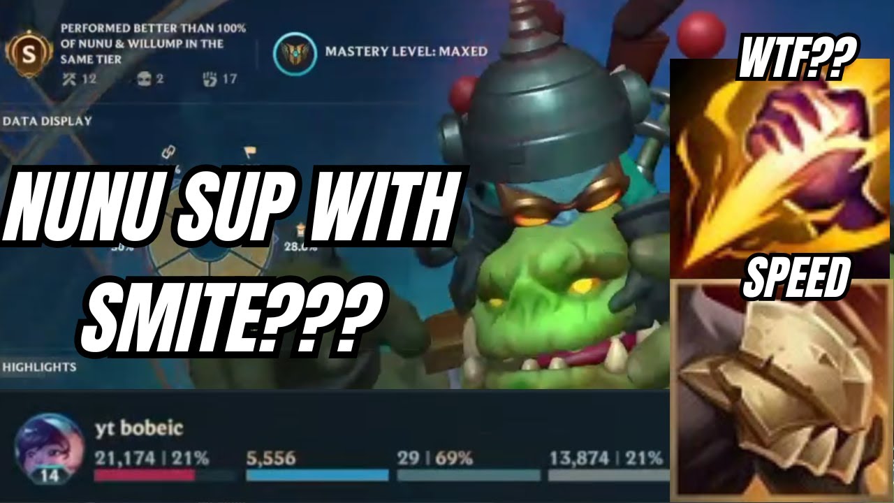 FORMER RANK 1 NUNU SUPPORT WITH SMITE - LET ME COOK | Wild Rift Legendary Ranked Gameplay