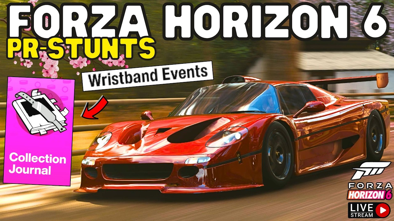 Forza Horizon 6-Working towards 100% completion-3 Staring ALL PR-stunts-Racing with viewers!