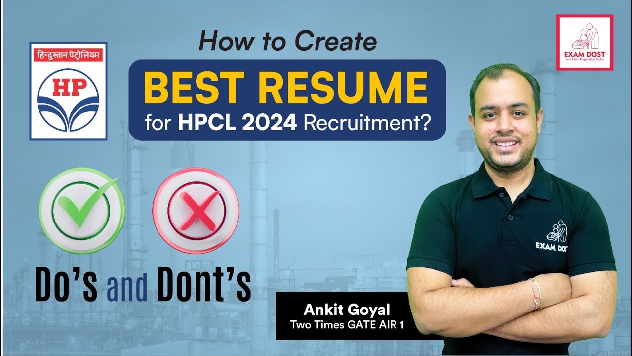 How to create best resume for HPCL 2024 Recruitment?? 😲 | Do’s and Dont’s | Ankit Goyal