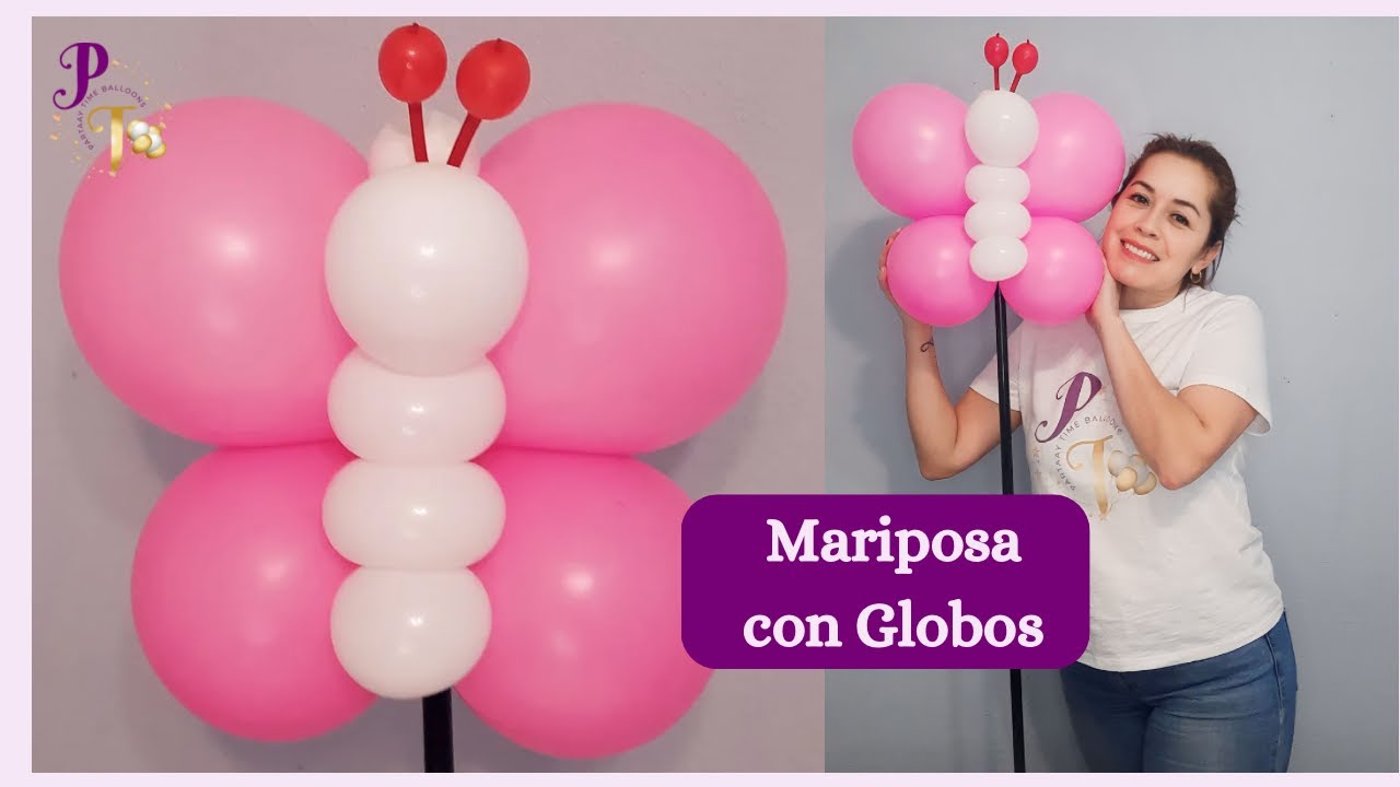 COMO HACER UNA MARIPOSA CON GLOBOS.PASO A PASO😊🦋