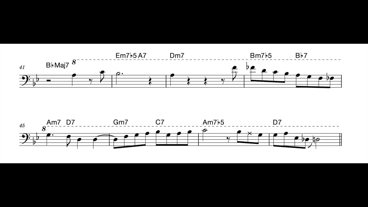 『 Stella by Starlight 』Marc Johnson（Bass） Transcription