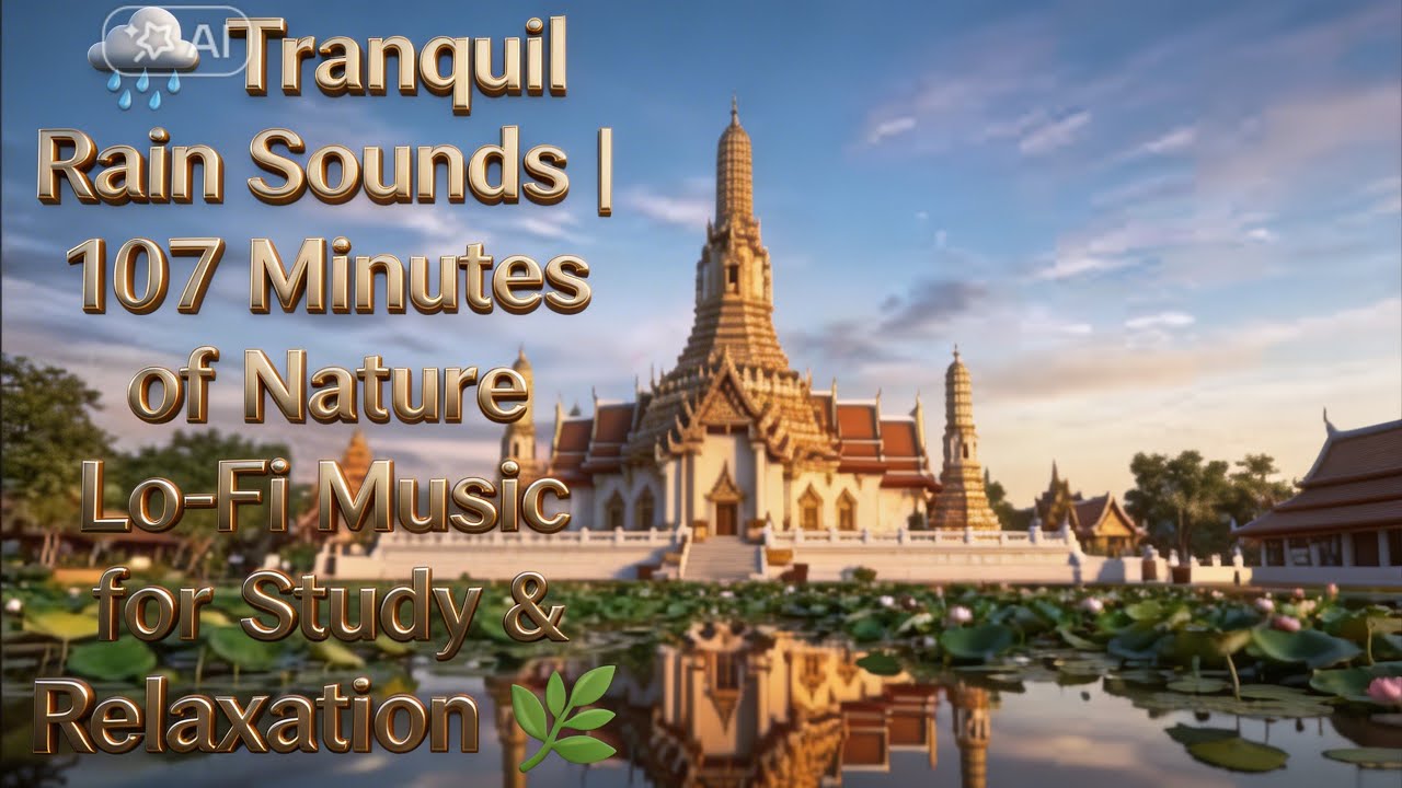 🌧️ Tranquil Rain Sounds | 107 Minutes of Nature Lo-Fi Music for Study & Relaxation 🌿