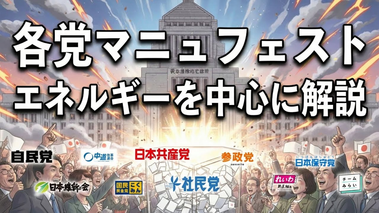 【選挙直前】2026年 各党のマニフェストをエネルギー視点で分析