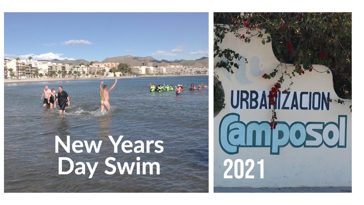New Years Day Swim Puerto de Mazarrón Spain