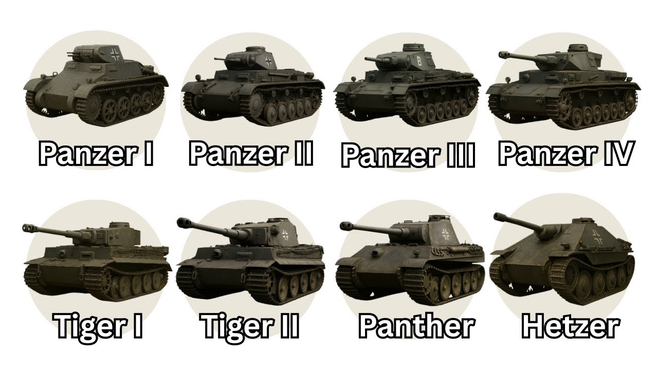 Every German Tank of WW 2 Explained - Panzer, Tiger, Panther & More