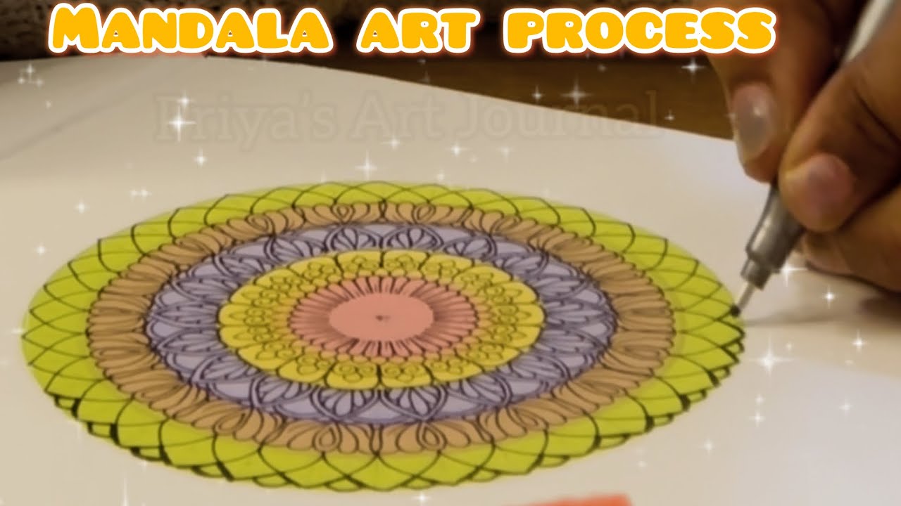 Easy Mandala art |Draw with an easy Mandala art | Step by Step process #mandalaart 