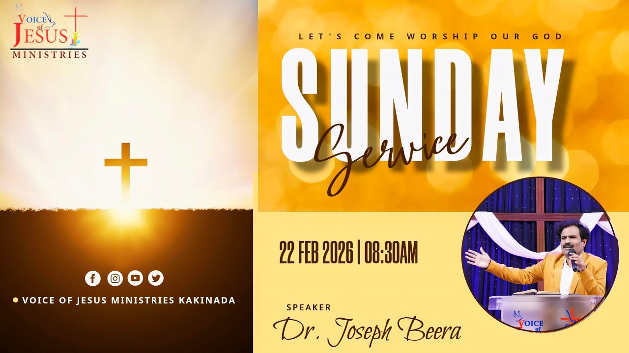 Sunday Service || 22nd Feb 2026 || Dr. Joseph Beera || VJM Church Kkd