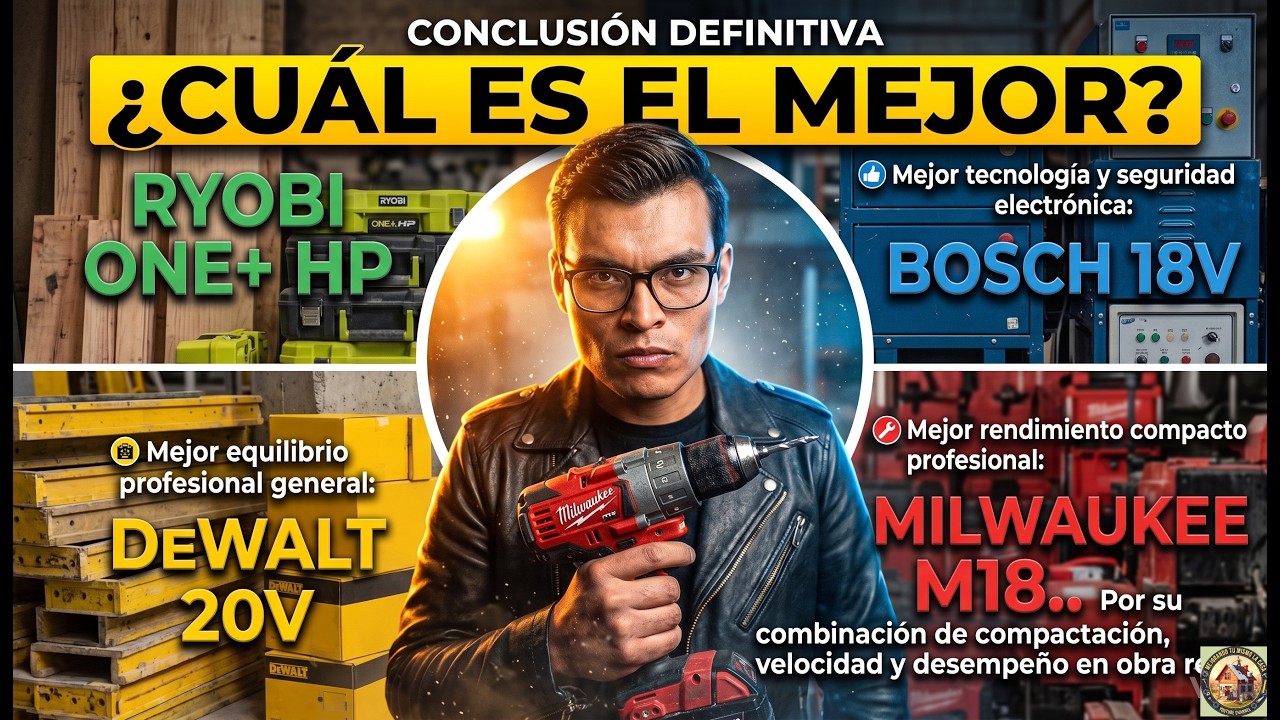 ¡MILWAUKEE M18 vs DEWALT vs BOSCH vs RYOBI  El GANADOR te SORPRENDERÁ!