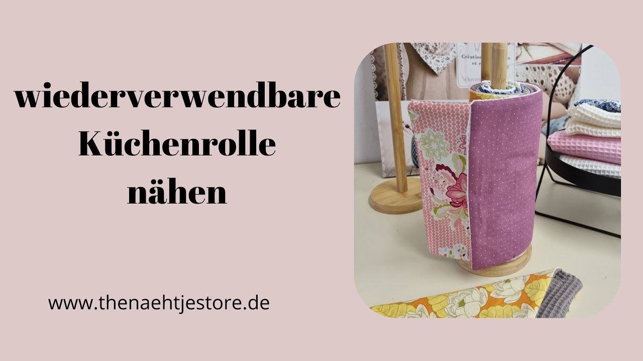 wieder verwendbare Küchenrolle schnell genäht, auch als Recycling Projekt möglich. Anfänger geeignet