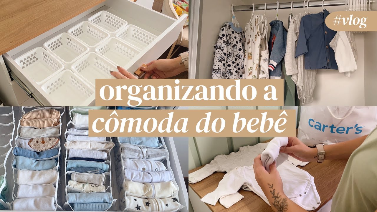 ORGANIZANDO A CÔMODA DO BEBÊ #1 | Dicas de Organização para o Quarto do Bebê