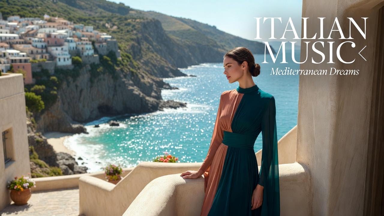 Italian Vibes & Mediterranean Coastal Journey 🎶 Italy Relax 4K | Dolce Italia Music