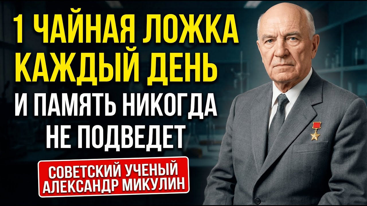 Сделай 2 раза  и ПАМЯТЬ ВЕРНЕТСЯ! Мозг заработает на 1000% даже после 50,60,70 лет. Академик Микулин