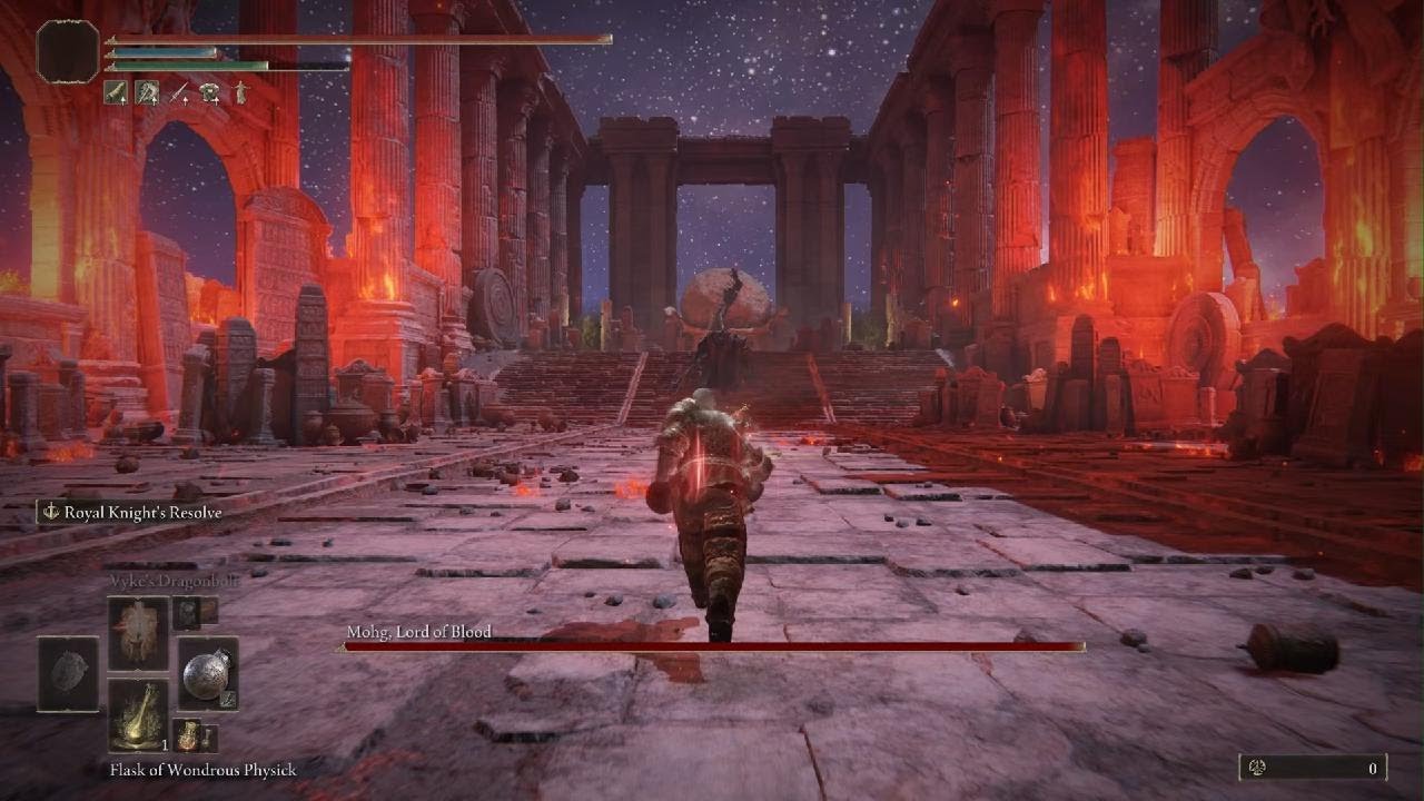 Mohg at level 50.With less than half upgraded balls ELDEN RING