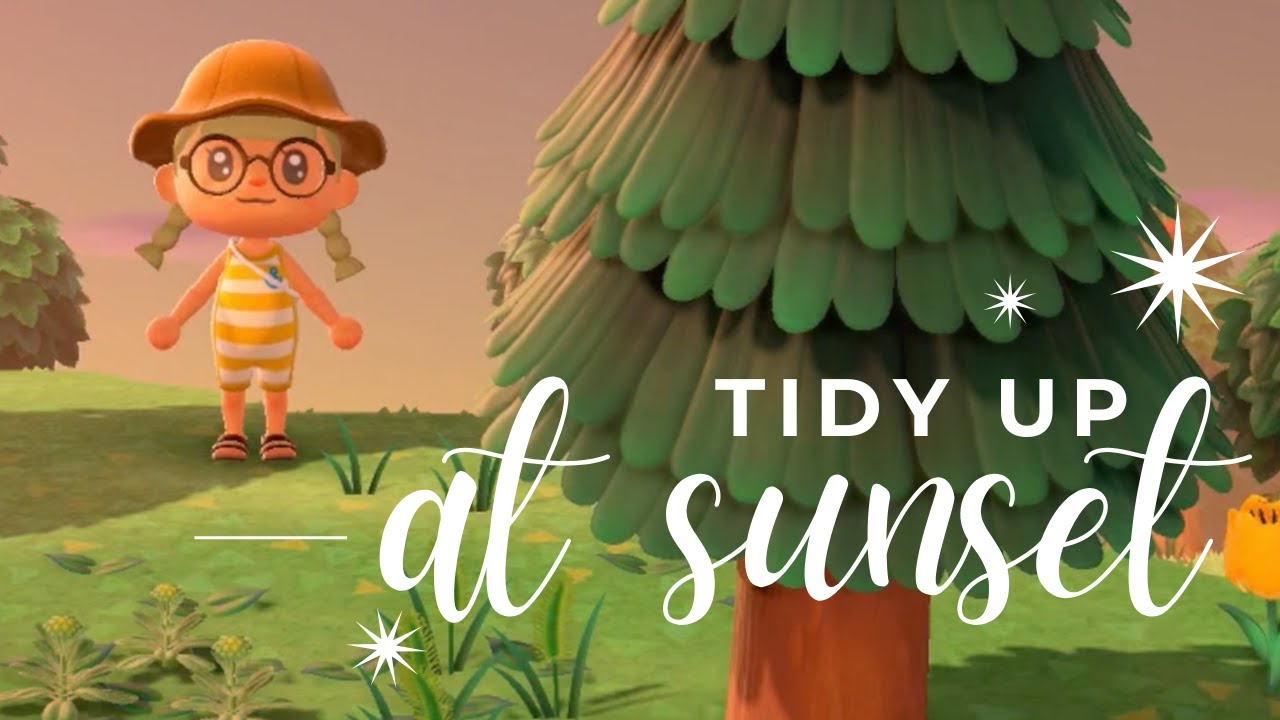tidy up & chores while the sun sets | acnh | long play | cozy & slow gameplay | no commentary |
