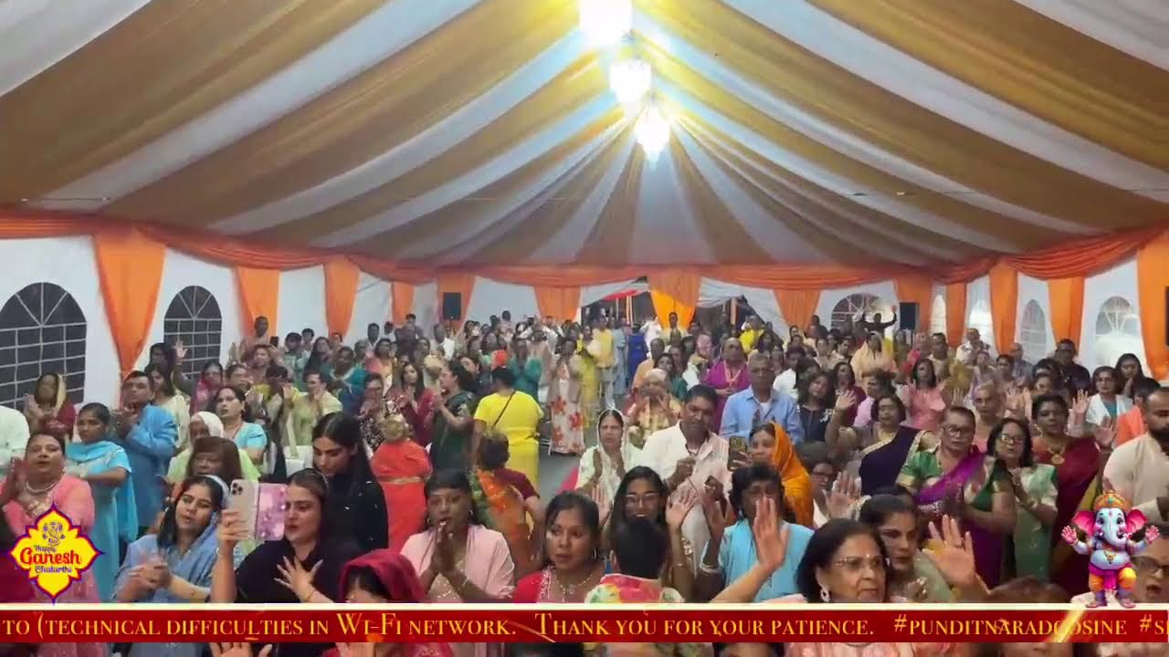 Ganesh Chaturthi Celebrations at the Arya Spiritual Ground, Queens, New York . Night 7🙏🕉️