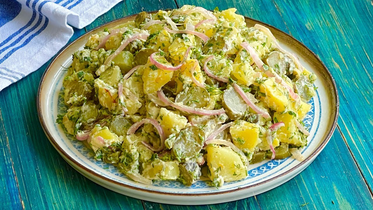 سالاد سیب زمینی آلمانی با سس مخصوص | German potato salad