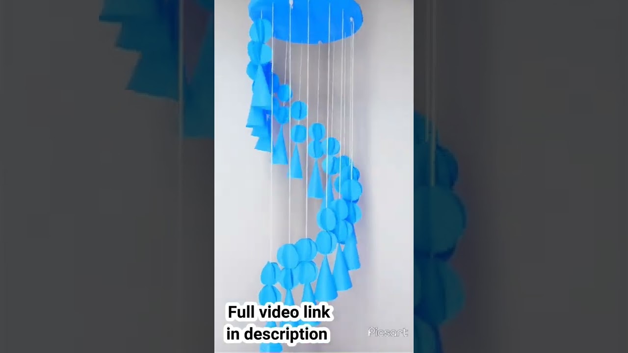 Ceiling Hanging Craft Ideas / Beautiful Paper Jhumar / Wind Chimes #shorts