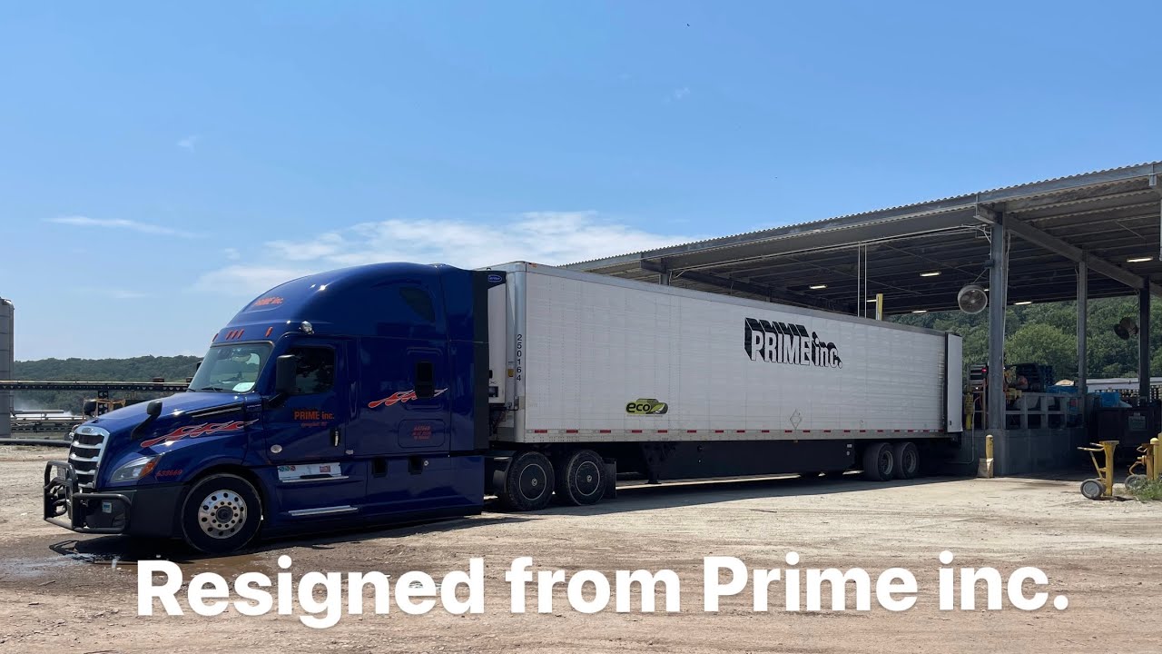 Prime inc. Turning Truck In At Springfield, Mo Terminal.