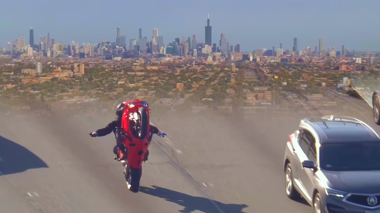 Police Helicopter Vs. Stunt Rider... (100 Shots Young Dolph)