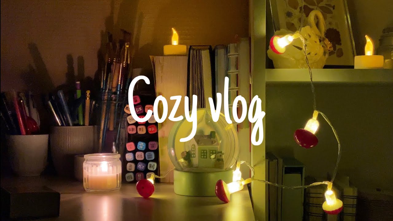 Aquarelle, lecture, broderie et moments simples (silent vlog) 🕯️📚✨🌀