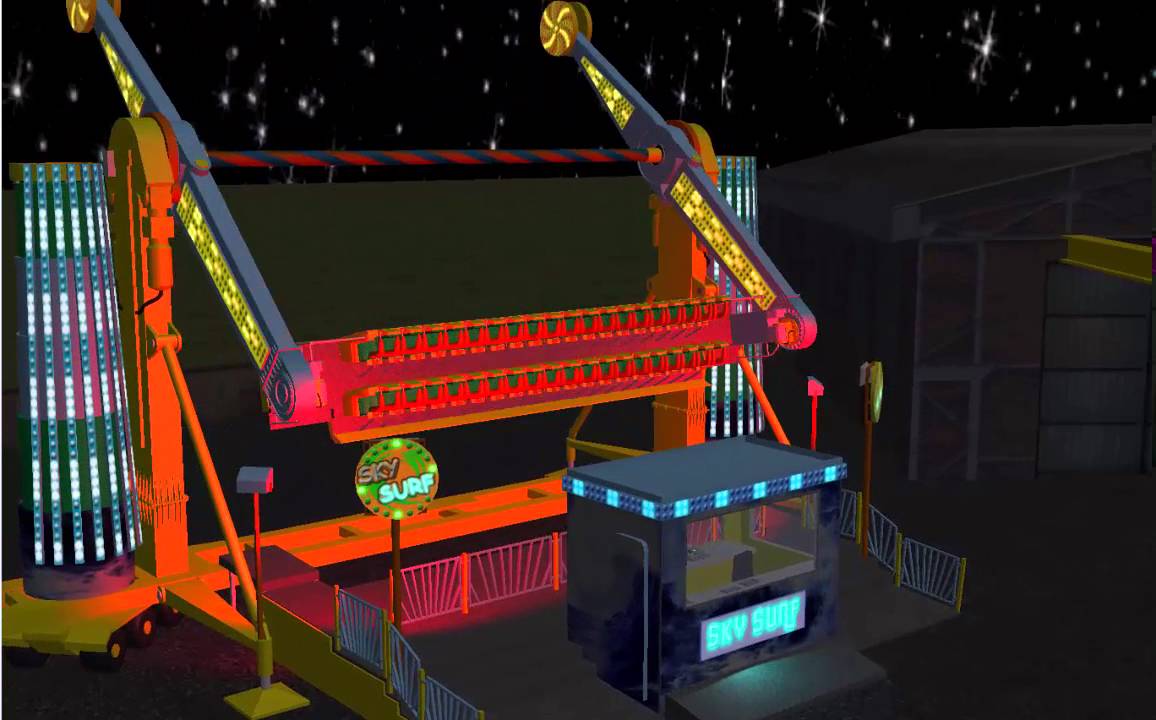 Simulation du manège Sky Surf (Top Spin).