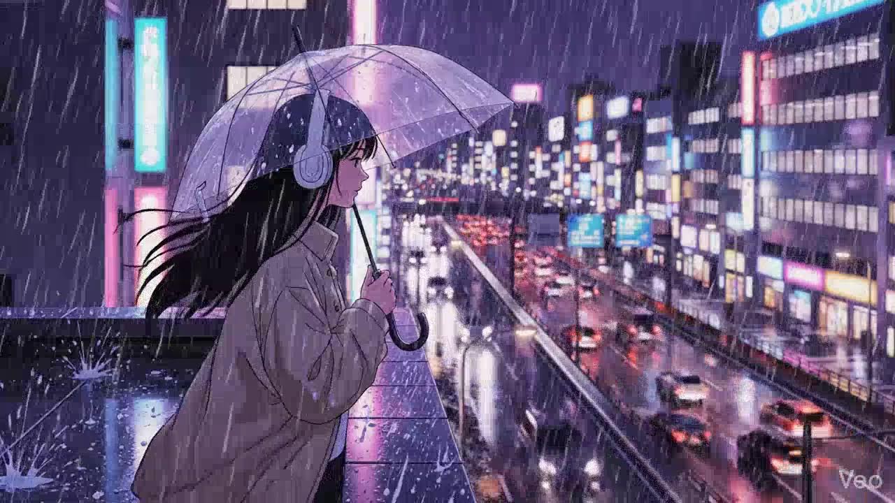 Neon City Rain 🌧️ Lofi Beats for Relaxing Nights